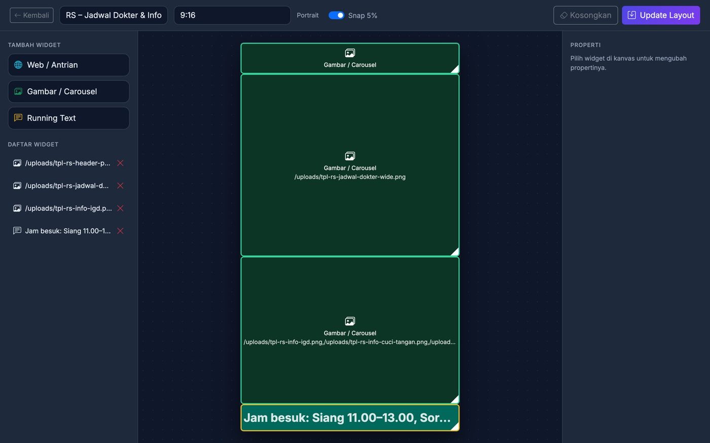 Layout builder DSign